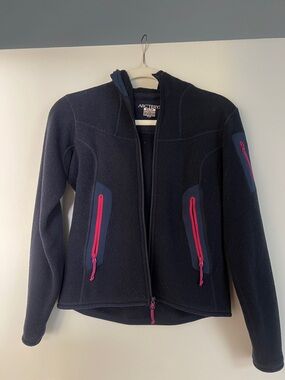 Arc'teryx Women's Navy Fleece Jacket with Hood
